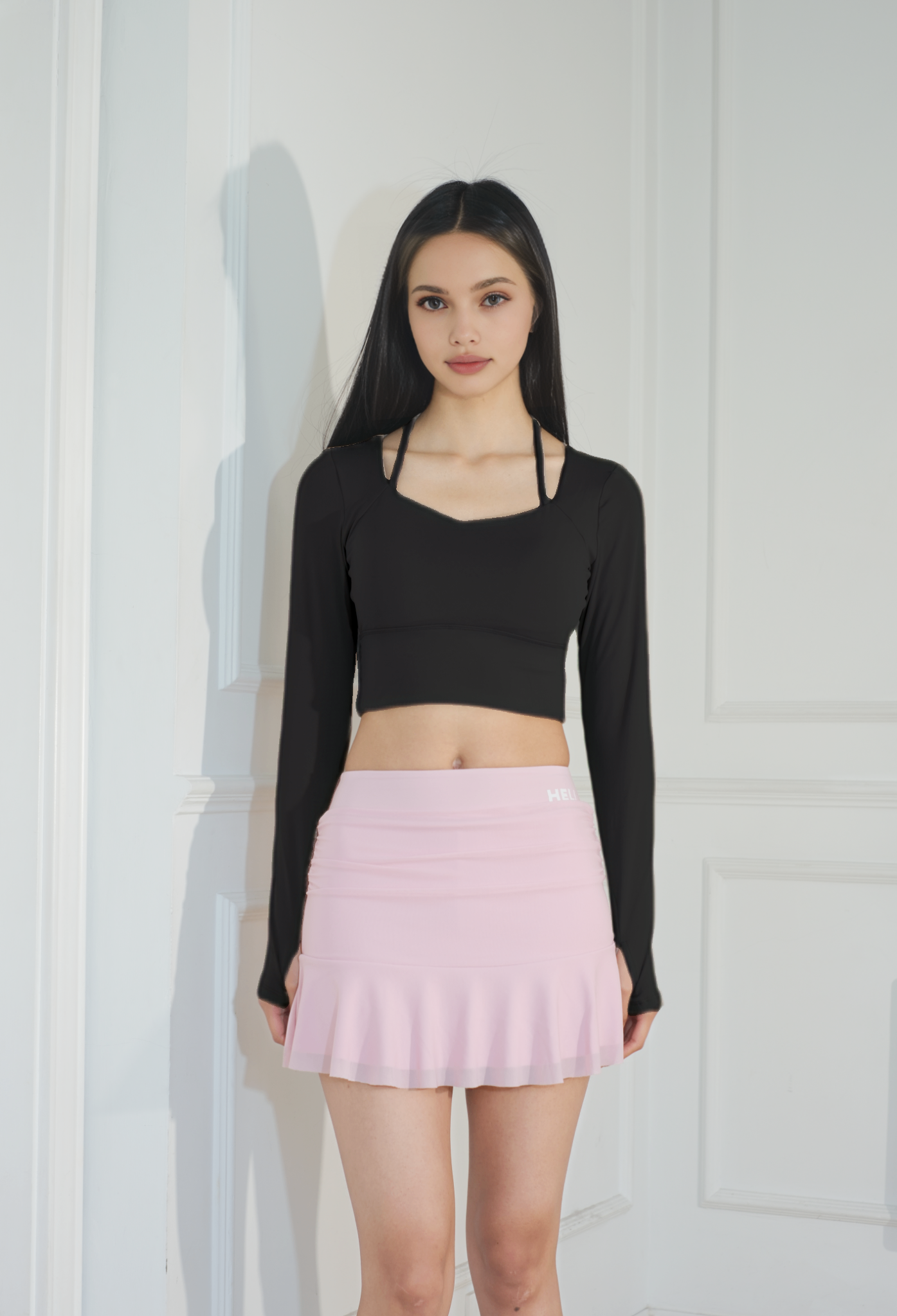 Pilates long-sleeve workout top