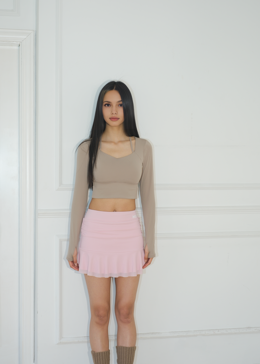 Pilates long-sleeve workout top